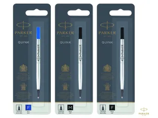 Rollerpenvulling Parker Quink medium zwart blister à 1 stuk - 2
