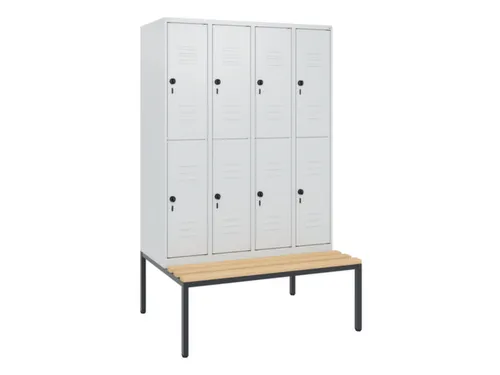 Dubbeldekse dekenkist,HxBxD 1950x1200x815mm,4x2vak.,vak B 300mm