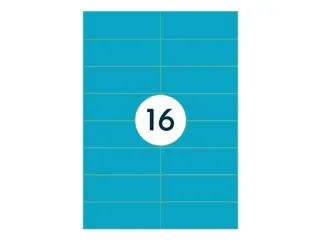 Gekleurde Etiketten 105x37mm A4 Blauw 42817 1000 Vel - 2
