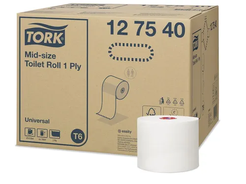 Tork Universal Compact Toiletrol 1-Laags 135 Meter T6 Recycled Wit