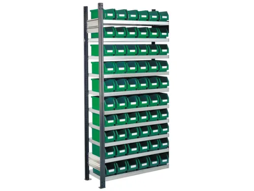 Bakkenstelling 2000x1000x300mm 60bakken PE groen vakl.125kg eenzijdig