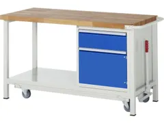 Werkbank Hxbxd 880x1500x700mm Beukenhouten Werkblad 1lade Kast