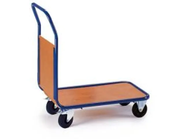 kopwandwagen,draagverm. 400kg,laadvl. LxB 1000x700mm,houtplaat,1wand