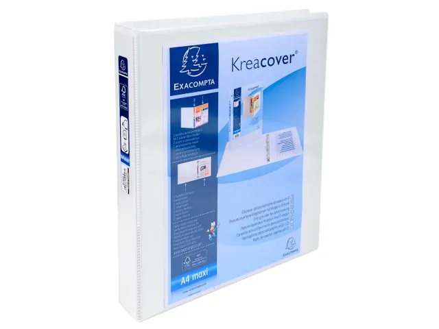 Ringmap Pp Personaliseerbaar Kreacover 4D-Ringen 25mm A4 Maxi Wit