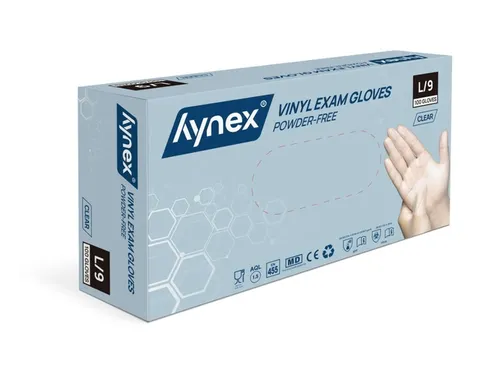 Handschoen Hynex vinyl L transparant 4.5gr 100 stuks