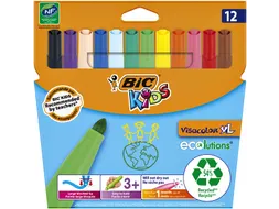 Kleurstiften BicKids Visacolor XL Ecolutions assorti etui á 12 stuks