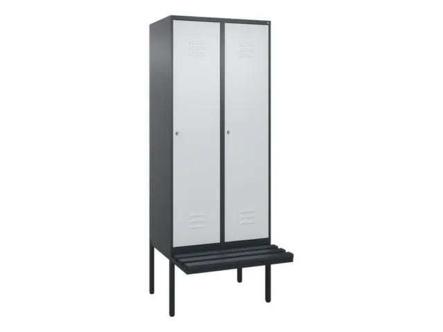 locker met bank,HxBxD 2120x800x815mm,2vak,vak B 400mm,cil.-slot