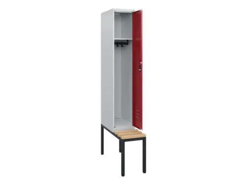 locker met bank,HxBxD 1950x300x815mm,1vak,vak B 300mm,cil.-slot