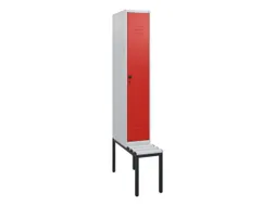 locker met bank,HxBxD 1950x300x815mm,1vak,vak B 300mm,draaigrendel