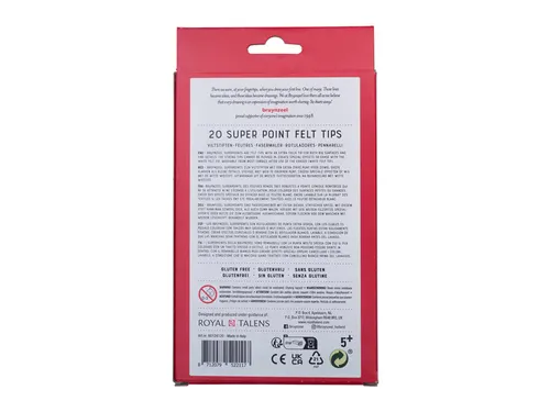 Bruynzeel kids Super Point viltstiften set 20 kleuren