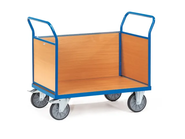 Driewandwagens 2533 600kg 1200x800mm Ral5007 Houten Plaat