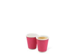 Beker porselein Les Artistes Paris 180ml siliconen grip ribbel Roze