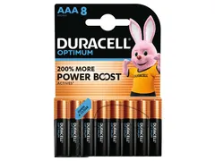 Batterij Duracell Optimum AAA 8 stuks