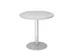 vergadertafel,HxØ 745x800mm,rond,schotelvoet zilverkleurig,ronde buis