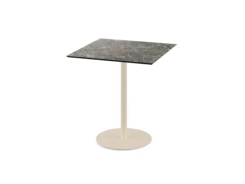 bistrotafel,HxBxD 730x700x700mm,rechthoekig,schotelvoet zandkleuren