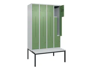 Z-garderobekast,HxBxD 2120x1200x815mm,8vak,vak B 300mm,cil.-slot - 2