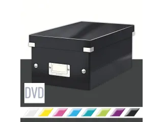 Dvd-box Leitz Click & Store 206x147x352mm Zwart 84% gerecycled karton - 2