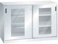 venster-schuifdeurkast 1000x1500x580mm 4xStalen bodem RAL7035