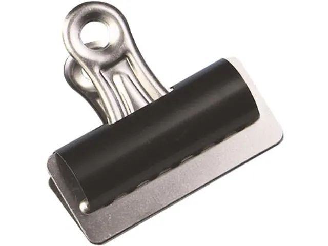 Papierklem Strong Grip Clip Zwart 75mm Doos 10 Stuks