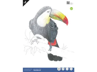 Tekenblok Kangaro A3, 200 grams, 20 vel, wit, fijne korrel, kopgelijmd - 1