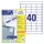 Etiket Avery Zweckform 3657-200 48.5x25.4mm wit 8000stuks