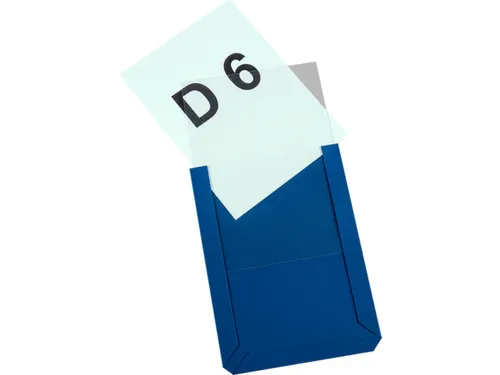 zichtpaneel,DIN A6,staand,blauw,achterzijde magnetisch