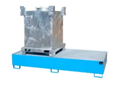 opvangbak,v. 2xIBC,opvangvol. 1000l,HxBxD 435x2650x1300mm,m. rooster