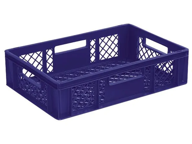 Euronorm Stapelkrat Pe 150x600x400mm 27liter Open Blauw