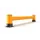 aanrijdbeveiligingsplank,enkele plank,HxL 400x2500mm,HDPE,geel/zwart