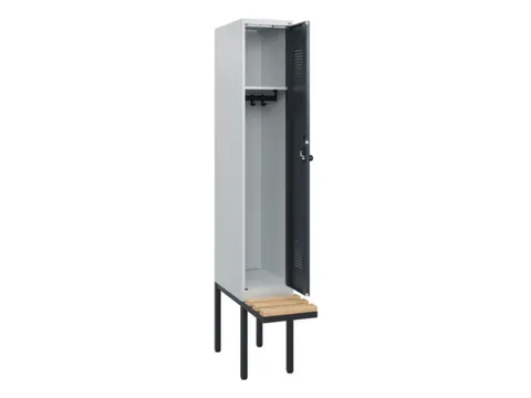 locker met bank,HxBxD 1950x300x815mm,1vak,vak B 300mm,draaigrendel