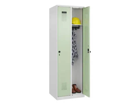 locker,HxBxD 1850x600x500mm,2vak,vak B 300mm,draaigrendel