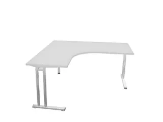 bureau in vrije vorm,HxBxD 740x1600x1600mm,vrije vorm,MP-lichtgrijs - 1