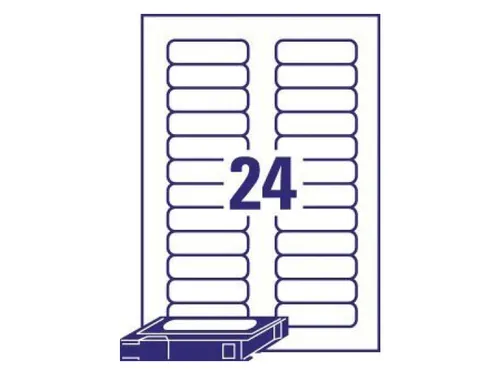 Etiket Avery L7665-25 72x21.2mm voor datatape's 600stuks
