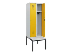 locker met bank,HxBxD 1950x600x815mm,2vak,vak B 300mm,cilinderslot
