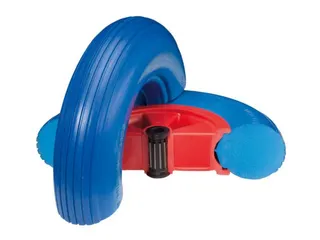 Wiel 200kg 400x100mm Pu Banden Kunststof Blauwe Velg Lijn Profiel - 2