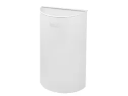 afvalbak,40l,HxBxD 647x395x195mm,wandmontage,romp staal wit