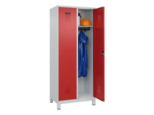 locker,HxBxD 1950x800x500mm,2vak,vak B 400mm,cil.-slot,voeten