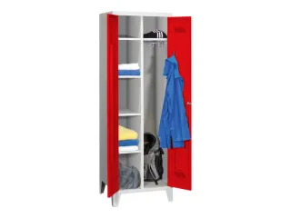 kleding-/wasgoedkast,HxBxD 1850x600x500mm,RAL7035,front RAL3000 - 4