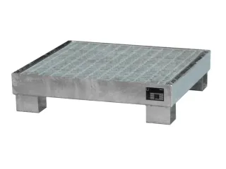 Opvangbak Staalplaat Hxbxd 220x900x800mm 65l Met Rooster Verzinkt - 1