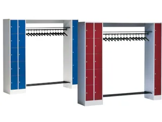 locker met kapstok,HxBxD 1950x2760x480mm,romp RAL7021,front RAL7021 - 2