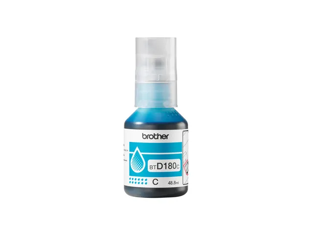 Recharge encre Brother BT-D180C bleu