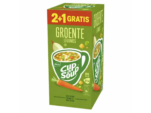 Cup a Soup Knorr groente 175ml doos 2+1 Gratis