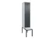 locker met bank,voor scheiding van kleding,HxBxD 2120x400x815mm,1vak