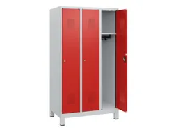 schoollocker,HxBxD 1630x900x500mm,3vak,vak B 300mm,cil.-slot,voeten