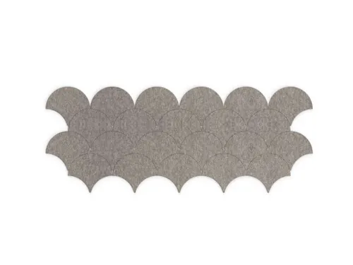 Akoestische PET-vilt Japanse Golf tegels donkergrijs 30x26cm 22 stuks