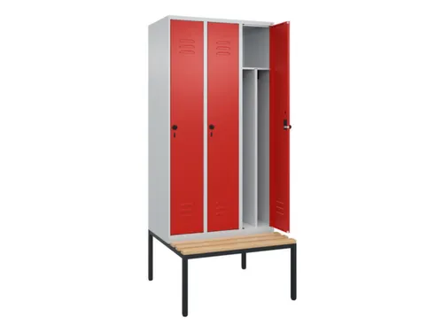 locker voor scheiding van kleding,HxBxD 2120x900x815mm,3vak