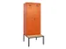 locker met bank,voor scheiding van kleding,HxBxD 2120x800x815mm,2vak