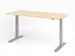 Bureau assis-debout électrique 700-1200x1800x800mm érable/argenté