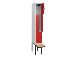 Z-garderobekast,HxBxD 2120x300x815mm,2vak,vak B 300mm,draaigrendel - 2
