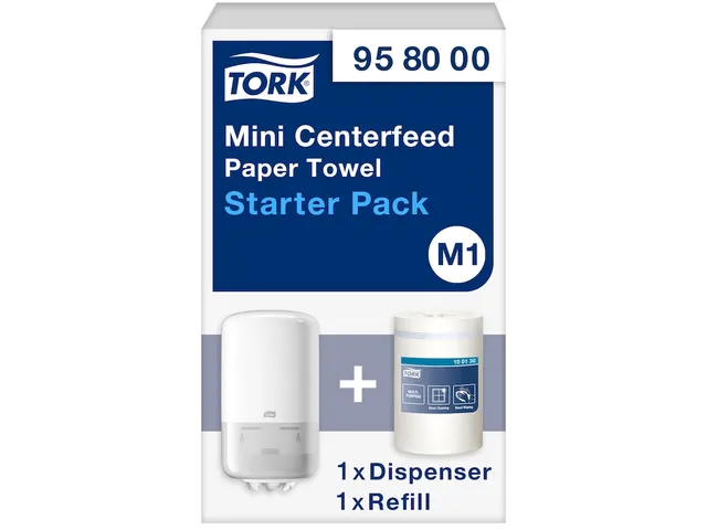Tork 958000 Startpakket M1 Mini Centerfeed dispenser + refill